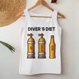 Diving For Diving Diet Beer Blue Tank Top Frauen Lustige Geschenke