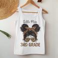 Hello 3Rd Grade Messy Hair Bun Girl Leopard Back To School Women Tank Top Funny Gifts