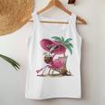 Palm Flamingo Pink Beach Tree Summer Vacation Women Tank Top Unique Gifts