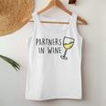 Partners In Wine Wine Red Wine Rose Wine Am Pm Wine Fun Tank Top Frauen Lustige Geschenke