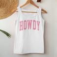 Preppy Cowgirl Varsity Pink Howdy Western Girls Women Tank Top Personalized Gifts