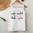 Safe Water Drink Wine Red Wine Wine Wine Tank Top Frauen Lustige Geschenke