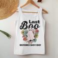 Spooky Bride Floral Ghost Wedding Bachelorette Halloween Women Tank Top Personalized Gifts