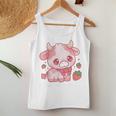 Strawberry Cow Kawaii Anime Strawberry Milk For Girls Women Women Tank Top Personalized Gifts