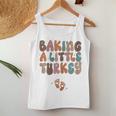 Vintage Growing A Little Turkey Thanksgiving Pregnancy Women Tank Top Personalized Gifts