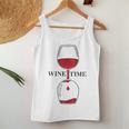 Wine Time Wine Drinker Wine Loverino Rosso Canotta da donna Regalos divertidos