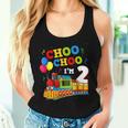 2° Compleanno Treno Ragazzi Ragazze 2 Anni Choo Choo I'm Two Canotta da donna Regalos para ella