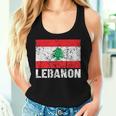 Bandiera Libanese Del Libano Distressed Uomini Donne Bambini Canotta da donna Regalos para ella