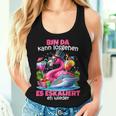 With Bin Da Kann Losgehen Es Escaliert Eh Flamingo Kreuzfahrt Tank Top Frauen Geschenke für Sie