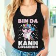 Bin Da Kann Losgehen Cute Unicorn Girls Women Tank Top Frauen Geschenke für Sie