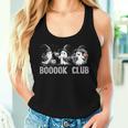 Boo Ghost Books Book Club Halloween School Teacher Women Tank Top Gifts for Her