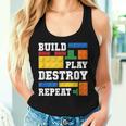 Build Play Destroy Repeat Brick Master Builder Kid Boy Girls Women Tank Top Gifts for Her