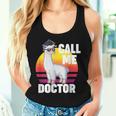 Call Me Doctor Lama Llama Documento Diseño De Doctor Camiseta sin mangas para mujer Regalos para ella