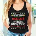 Christmas 9Th Grade Science Teacher Reindeer Ugly Sweater Women Tank Top Gifts for Her