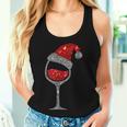 Christmas Wine Glass Red Wine Christmas Hat Tank Top Frauen Geschenke für Sie