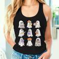Cute Ghost Reading Books Teacher Halloween Reading Women Tank Top Gifts for Her