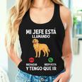 Divertido Perros Mi Jefe Está Llamando Y Tengo Que Ir Perro Camiseta sin mangas para mujer Regalos para ella