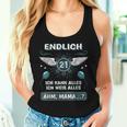 Endlich 21 Ähm Mama 21St Birthday Son Daughter S Tank Top Frauen Geschenke für Sie