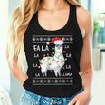 Fa La La Llama Christmas Tree Ugly Christmas Sweater Canotta da donna Regalos para ella