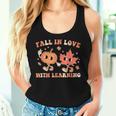 Fall In Love With Learning Fall Teacher Thanksgiving Retro Women Tank Top Gifts for Her