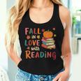 Fall In Love With Reading Autumn Thanksgiving Teacher Women Tank Top Gifts for Her