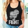 Fight 1776 Messy Bun American Women Tank Top Gifts for Her