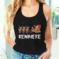 Beer Christmas Reindeer Santa Tank Top Frauen Geschenke für Sie