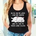 Slope Slogan Cat Sleep Women's Tank Top Frauen Geschenke für Sie