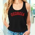 Georgia Ga Vintage Sports Red Women Tank Top Gifts for Her