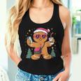 Gingerbread Man Cookie Santa Claus Hat Christmas Boys Girls Women Tank Top Gifts for Her