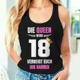 Girls' Die Queen Wird 18 Birthday Honour Tank Top Frauen Geschenke für Sie