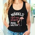 Girls Egal Was Passed Pegel Halten Flamingo Jga Party S Tank Top Frauen Geschenke für Sie