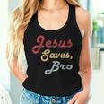 Jesus Saves Bro Religion Christianintage Jesus Christ Tank Top Frauen Geschenke für Sie