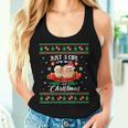 Just A Girl Who Loves Pomeranians & Christmas Ugly Sweater Women Tank Top Gifts for Her