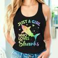 Just A Girl Who Loves Sharks Cute Shark Lover Girls Women Tank Top Gifts for Her