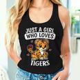 Just A Girl Who Loves Tigers Divertente Costume Da Tigre Canotta da donna Regalos para ella