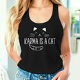 Karma Is A Cat Music Lover Fan Cat Cadeau Pour Les Amoureux Des Chats Débardeur pour femme Cadeaux pour elle