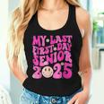My Last First Day Senior 2025 Back To School Class Groovy Women Tank Top Gifts for Her