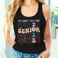 My Last First Day Senior 2025 Back To School Class Groovy Women Tank Top Gifts for Her