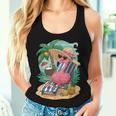 Lustiger Tropischer Rosa Flamingo Hawaii-Sommerparty Tank Top Frauen Geschenke für Sie