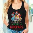 Merry Chickmas Ornament Lights Chicken Farmer Christmas Women Tank Top Gifts for Her