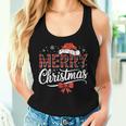 Merry Christmas Lights Santa Hat Xmas Family Women Tank Top Gifts for Her