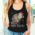 Merry Hissmas Possum Santa Hat Xmas Light Women Women Tank Top Gifts for Her