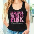 Physical Therapy We Wear Pink Groovy Breast Cancer Awareness Women Tank Top Gifts for Her