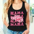 Pink Cowboy Hat Western Cowgirl Mama Groovy Country Mom Women Tank Top Gifts for Her