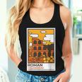 Regalos Del Imperio Romano Antiguo Y Lindo Coliseo De Roma De Dibujos Animados Camiseta sin mangas para mujer Regalos para ella