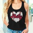 Retro Grunge Philly Baseball Love Heart Baseball Fans Women Tank Top Gifts for Her