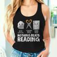 Rock Paper Scissor Reading Book Reading Teacher Bookworm Women Tank Top Gifts for Her