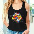 Rubik Cube Magic Cube Cube Rétro Rubiintage Nerd Débardeur pour femme Cadeaux pour elle