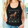 Santa Horse Ugly Sweater Animals Christmas Pajama Women Tank Top Gifts for Her